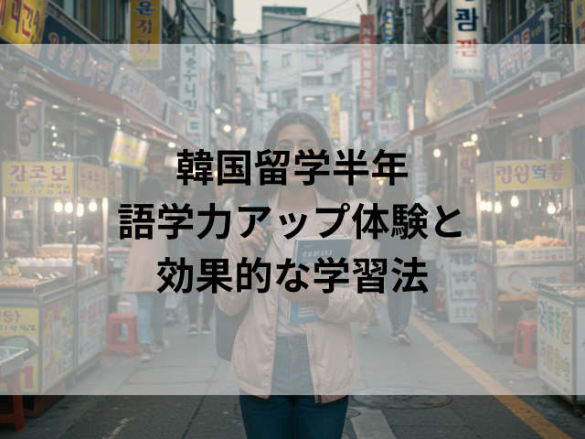 韓国留学半年での語学力アップ体験と効果的な学習法